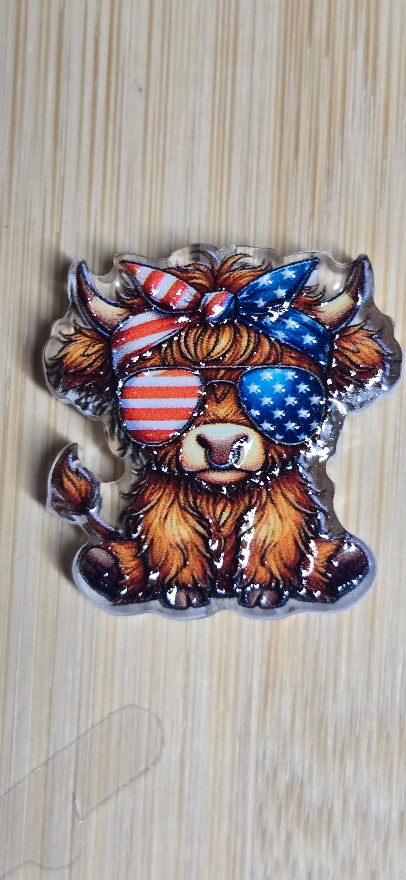 Acrylic focal beads all about cows