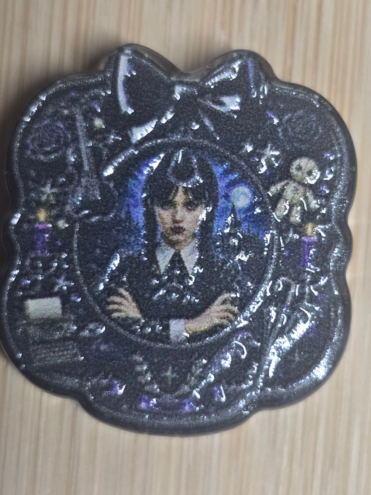 Acrylic focal beads dark humor girl