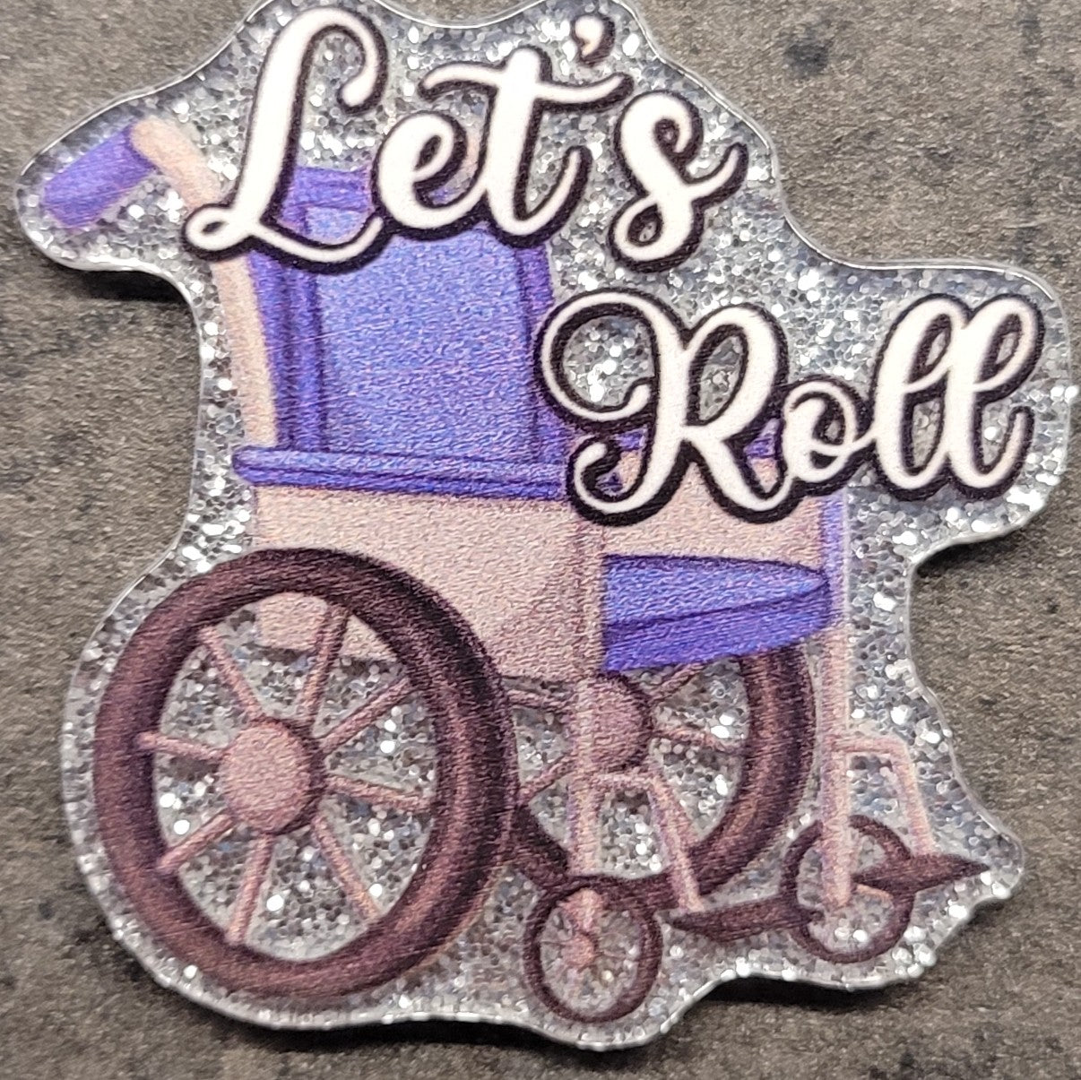 Acrylic flatback diy- let's roll blue