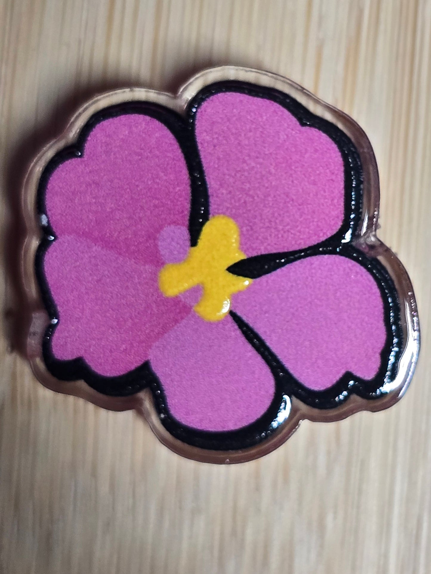 Acrylic focal beads tropical flowers