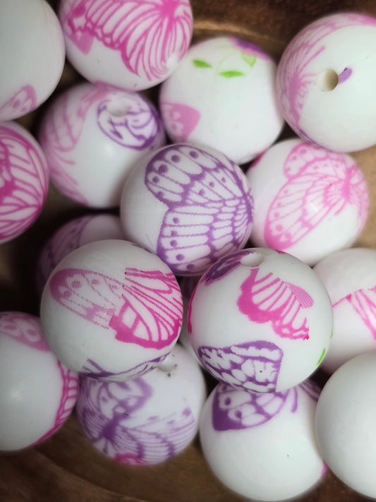 15mm silicone printed beads