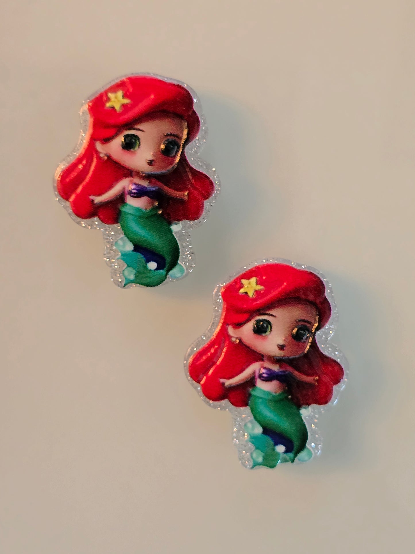 Acrylic focal beads DS princess under the sea
