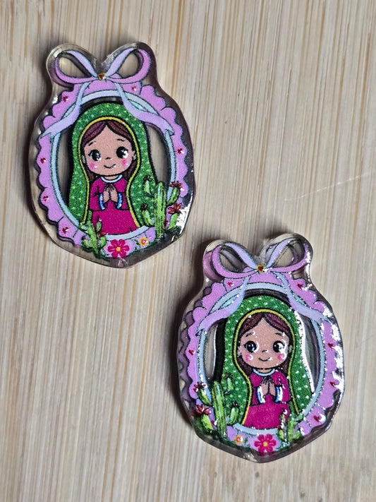 Acrylic focal beads religious