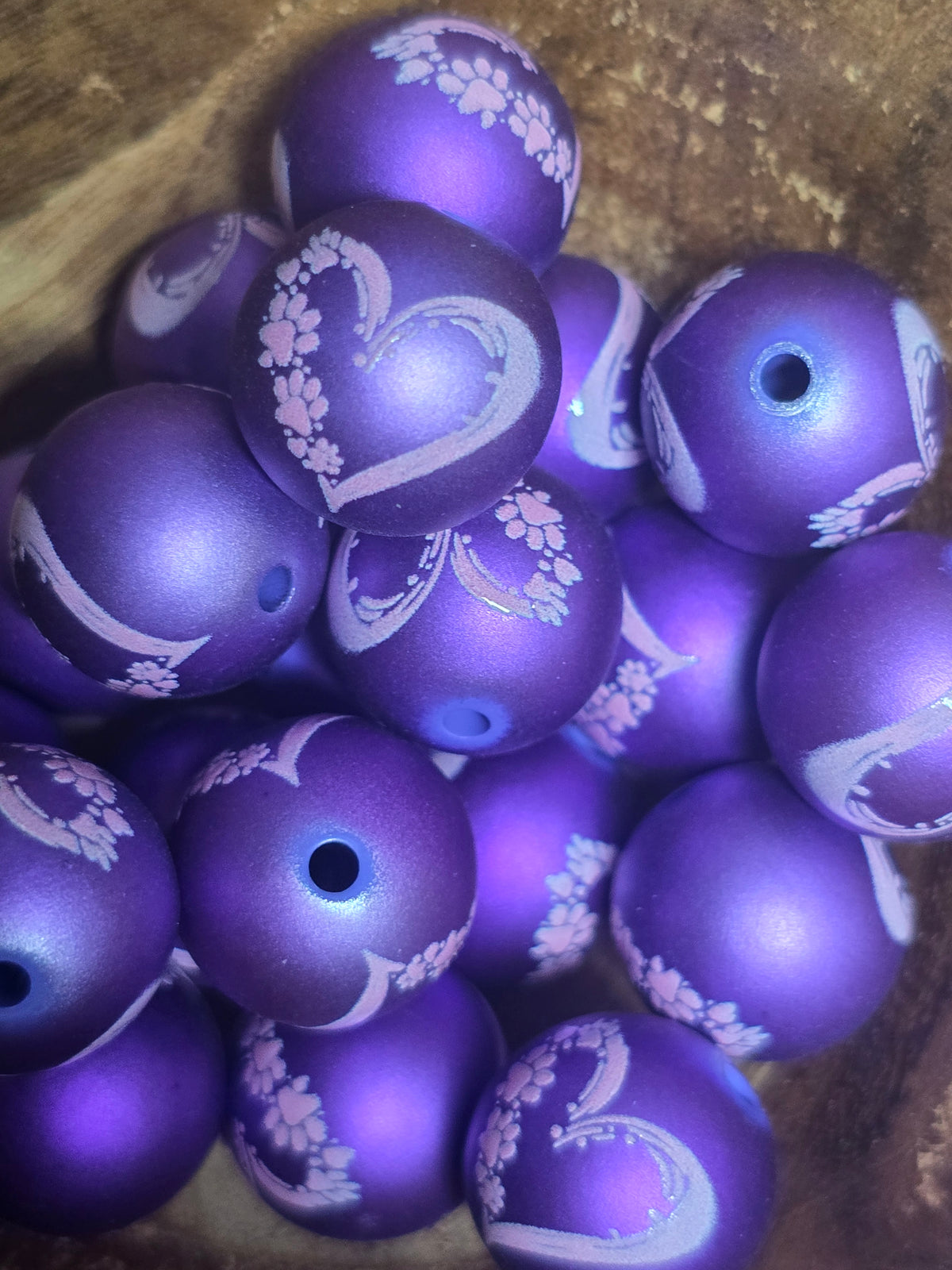 Acrylic beads 16mm matte beads