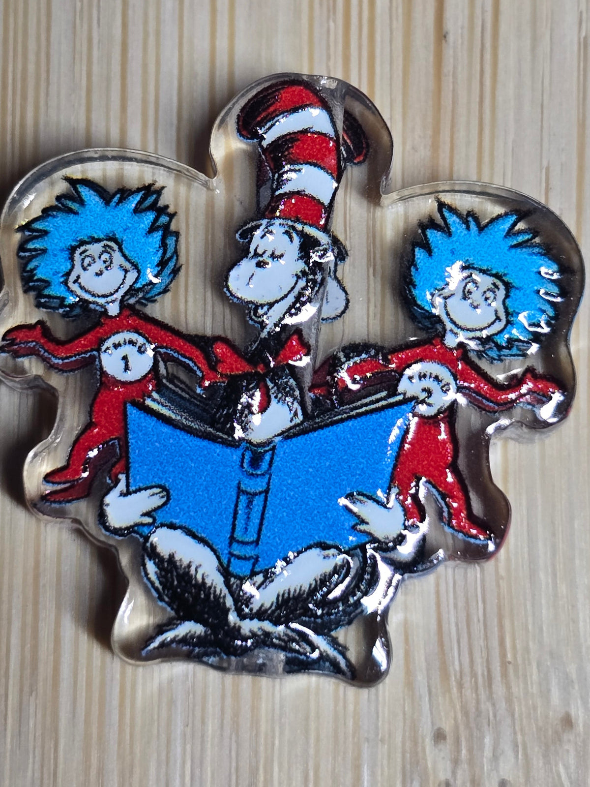 Acrylic focal beads children's book characters