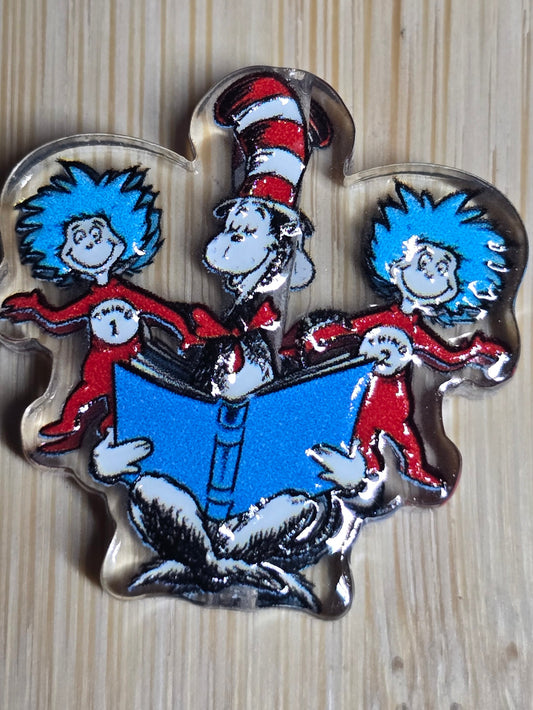 Acrylic focal beads children's book characters