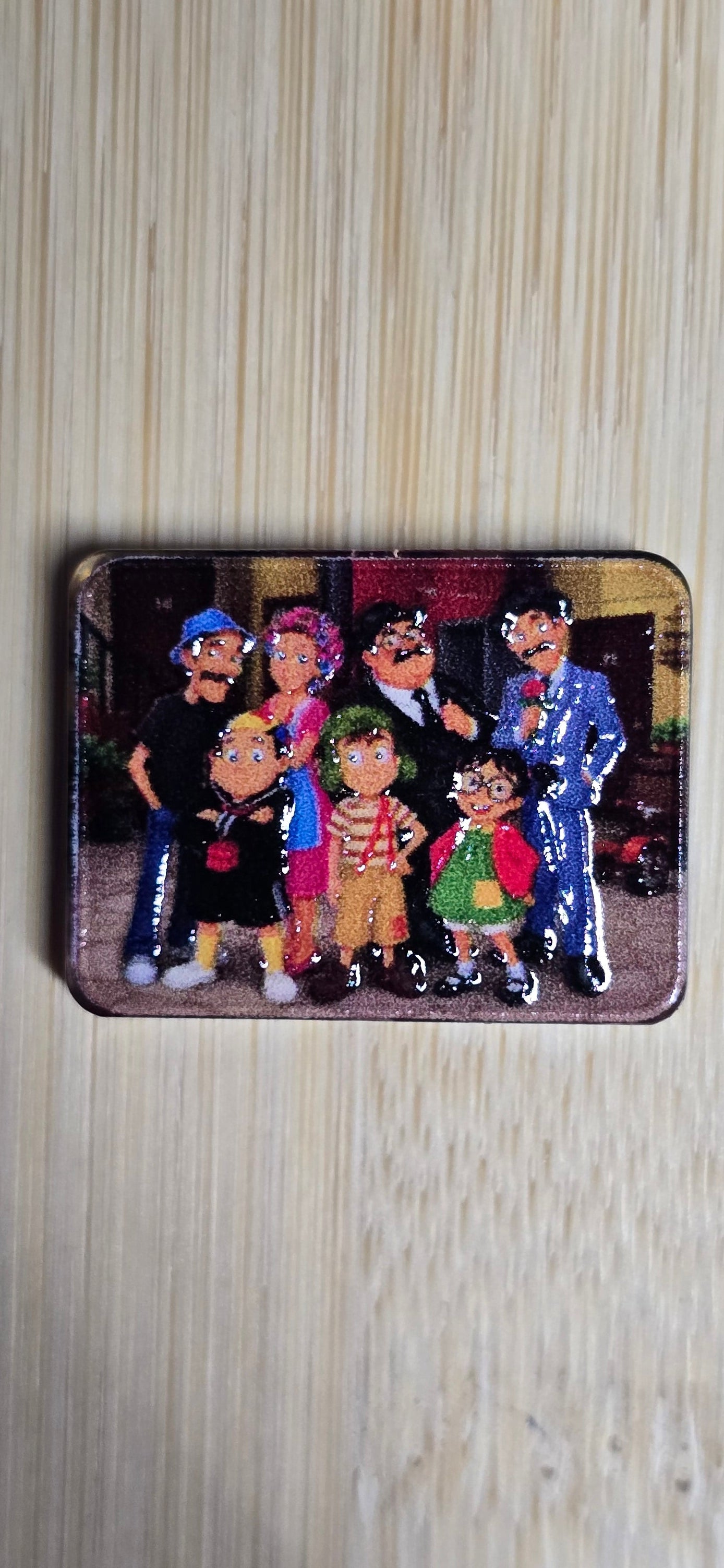 Acrylic focal beads spanish family