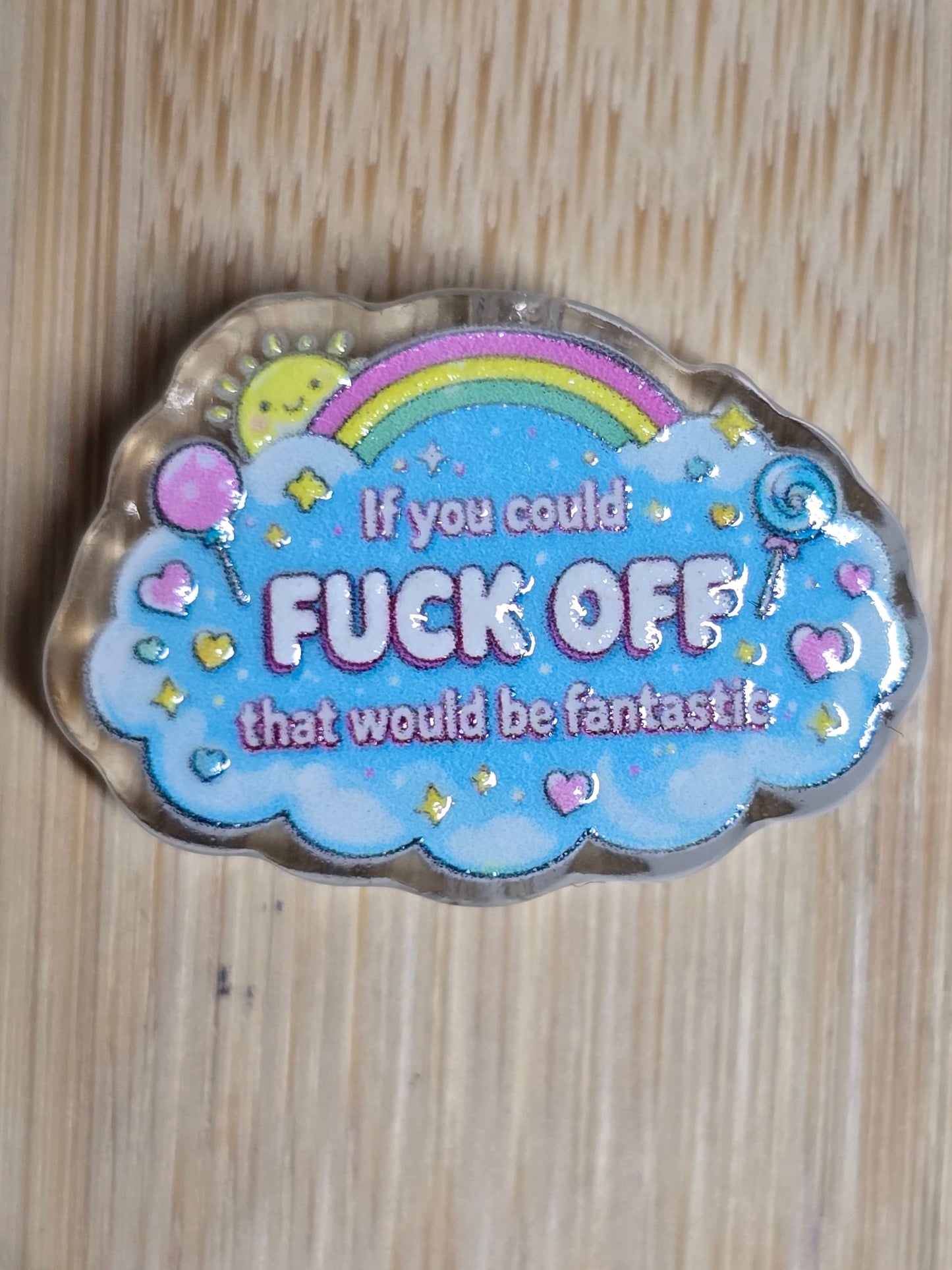 Acrylic focal beads adult language bad words