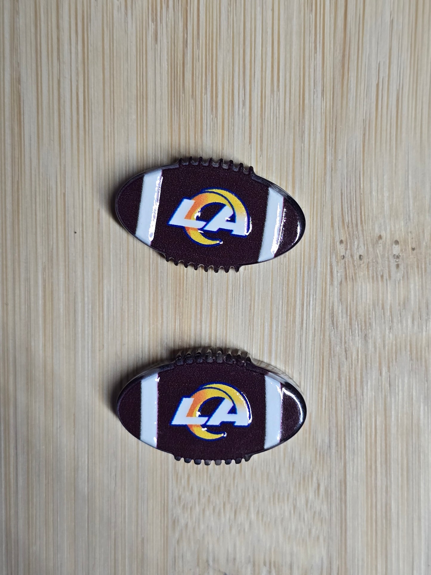 Focal- acrylic focal beads football team
