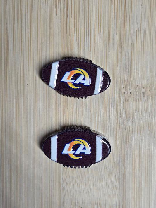 Focal- acrylic focal beads football team