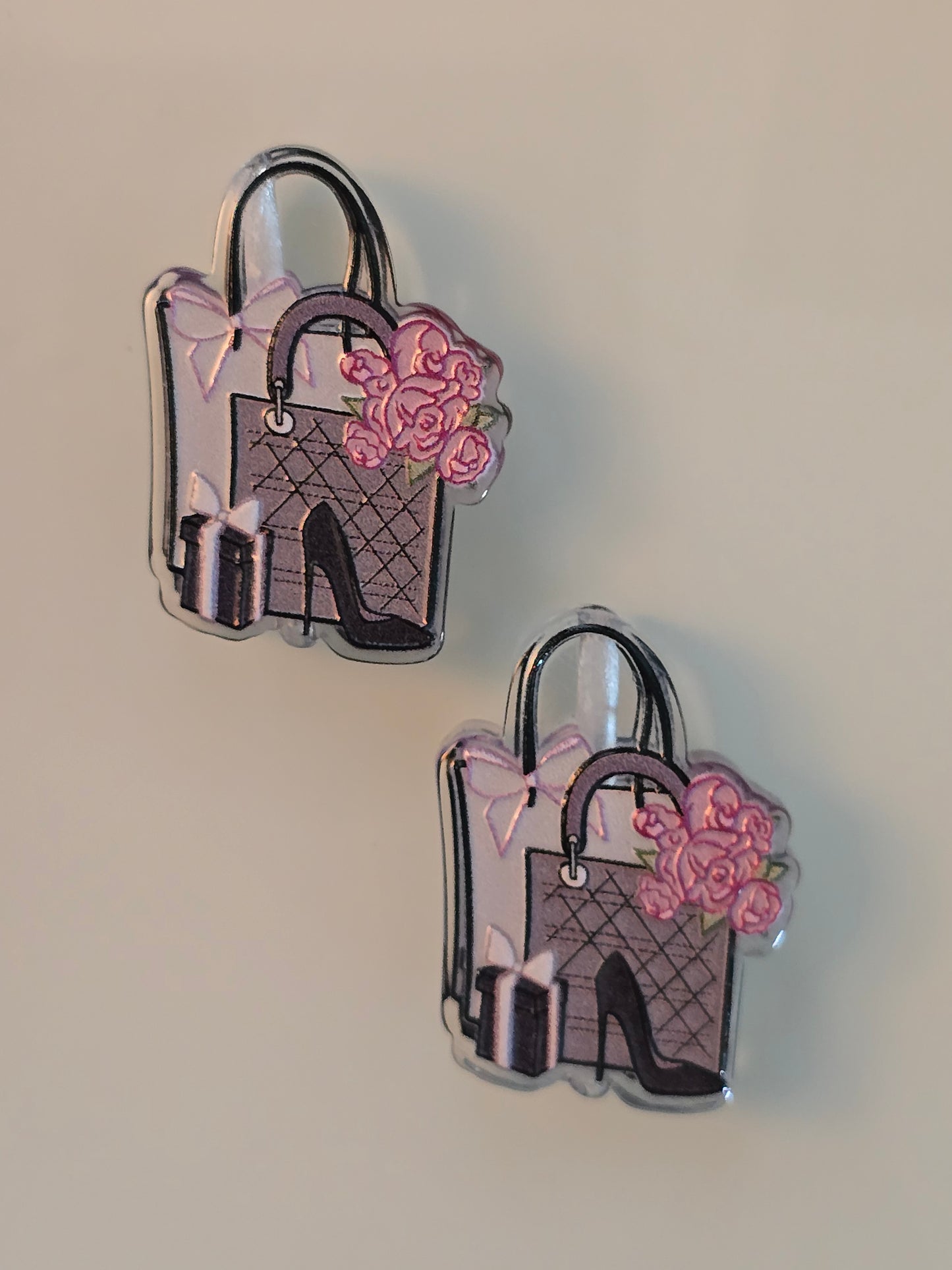 Acrylic focal beads bag and shoes