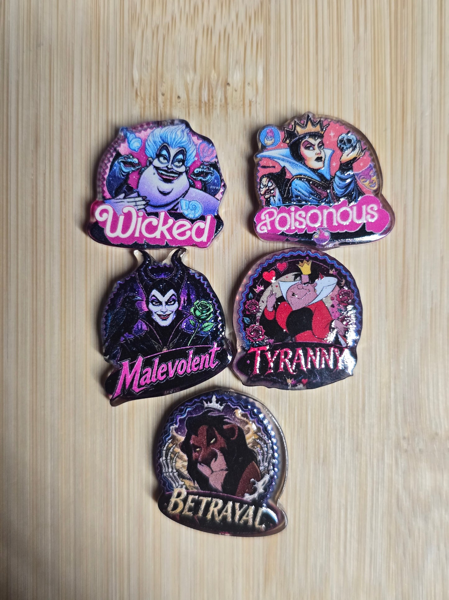 Acrylic focal beads mix- DS villians
