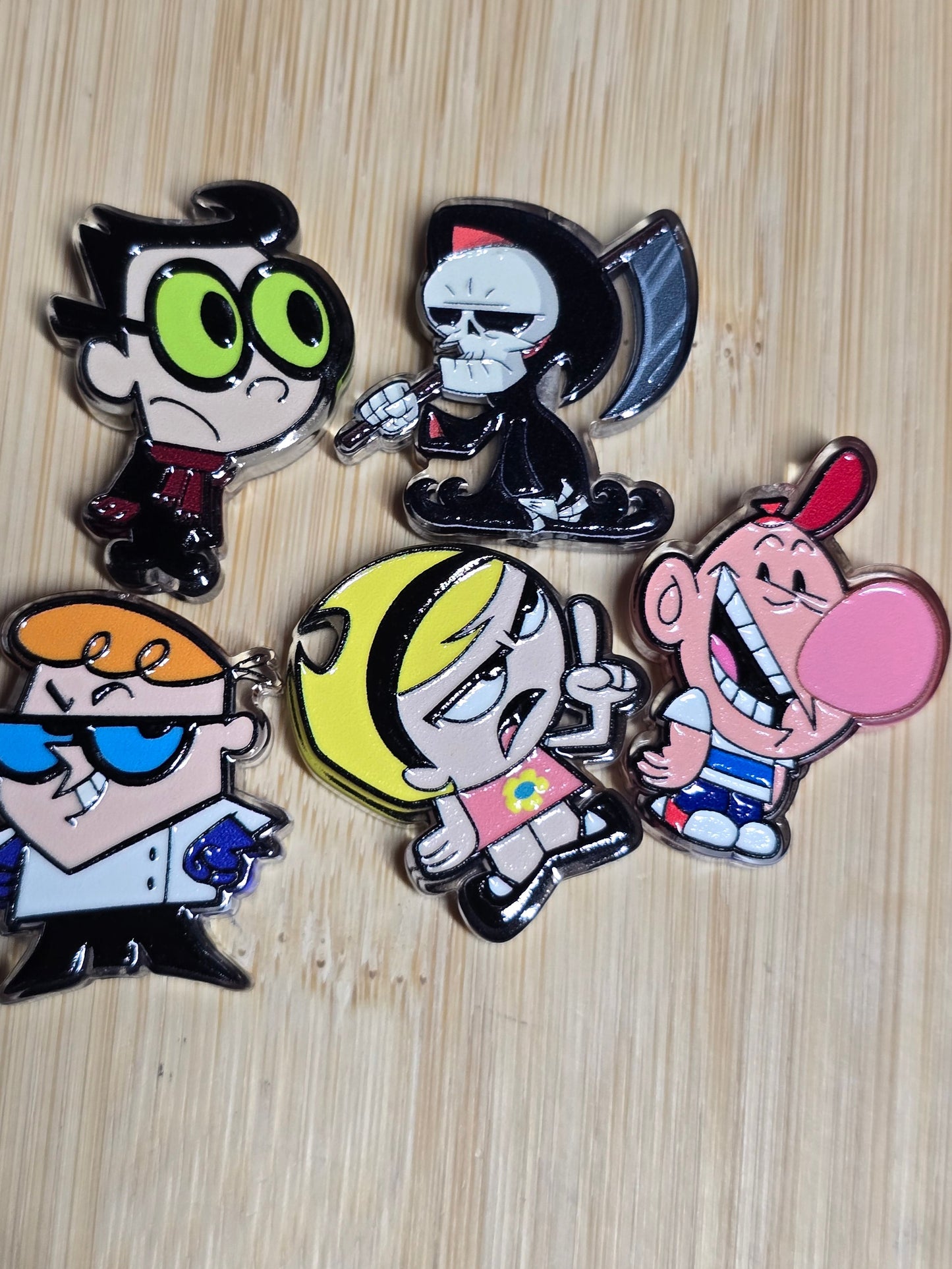 Acrylic focal beads 90's/2000's cartoon with boy scientist
