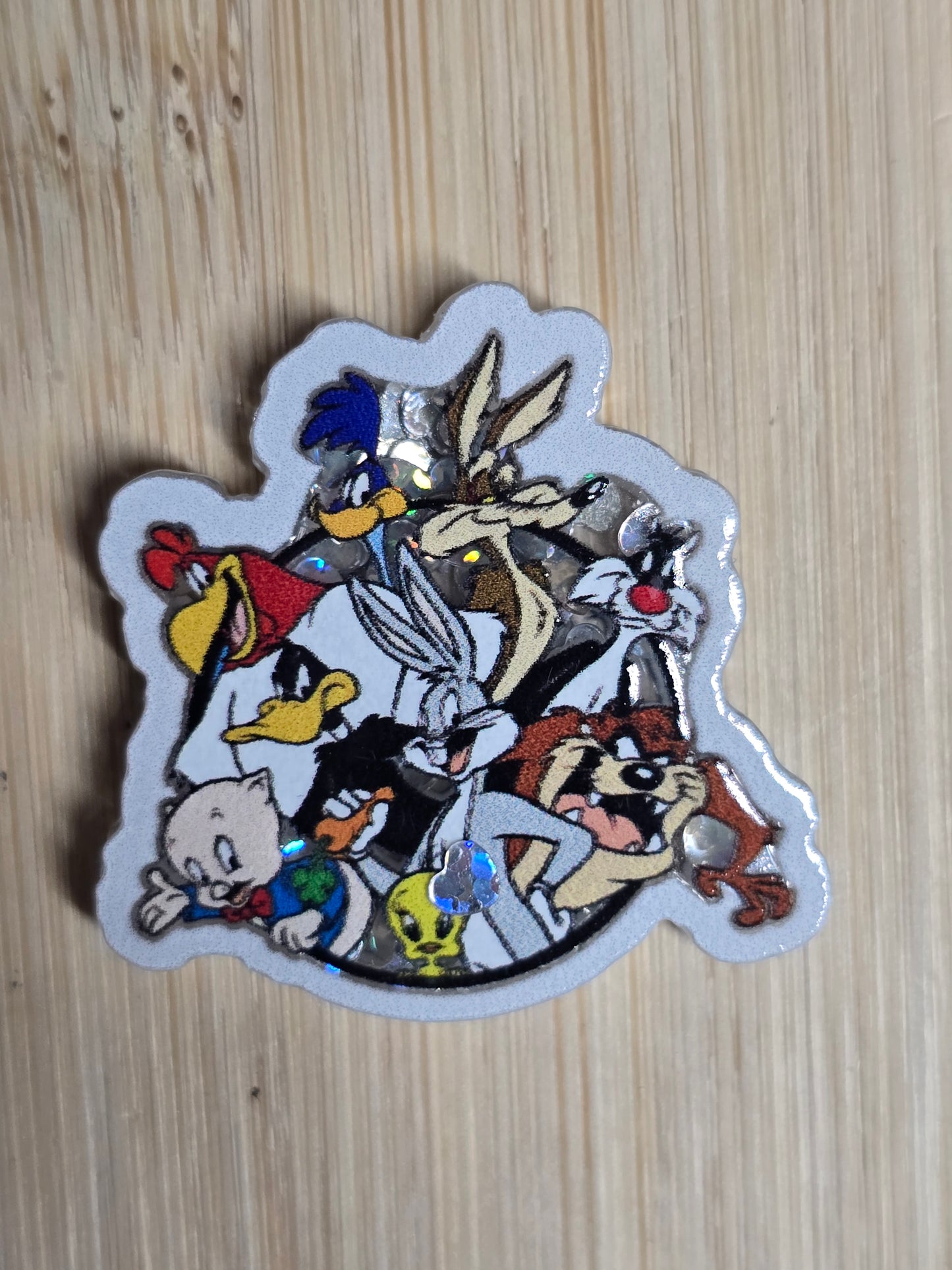 Acrylic focal beads shaker style- WB characters