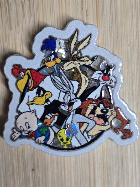 Acrylic focal beads shaker style- WB characters
