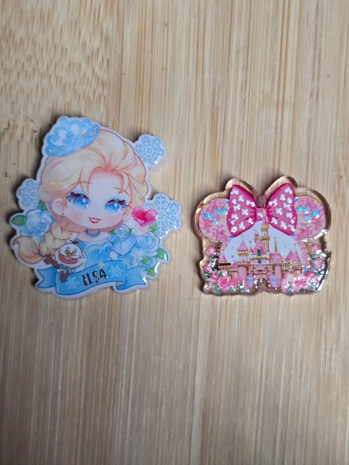 Acrylic focal beads DS bigger size cutesy princess mix 8pcs
