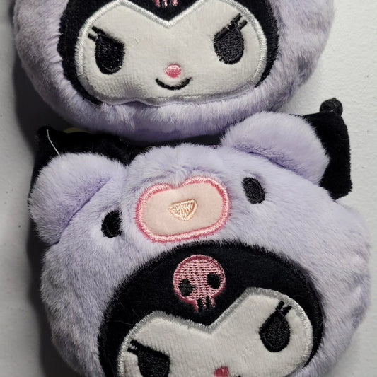 Small plush Head with zipper pouch- keychain KuKu