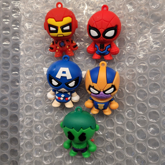 Superhero keychain- silicone