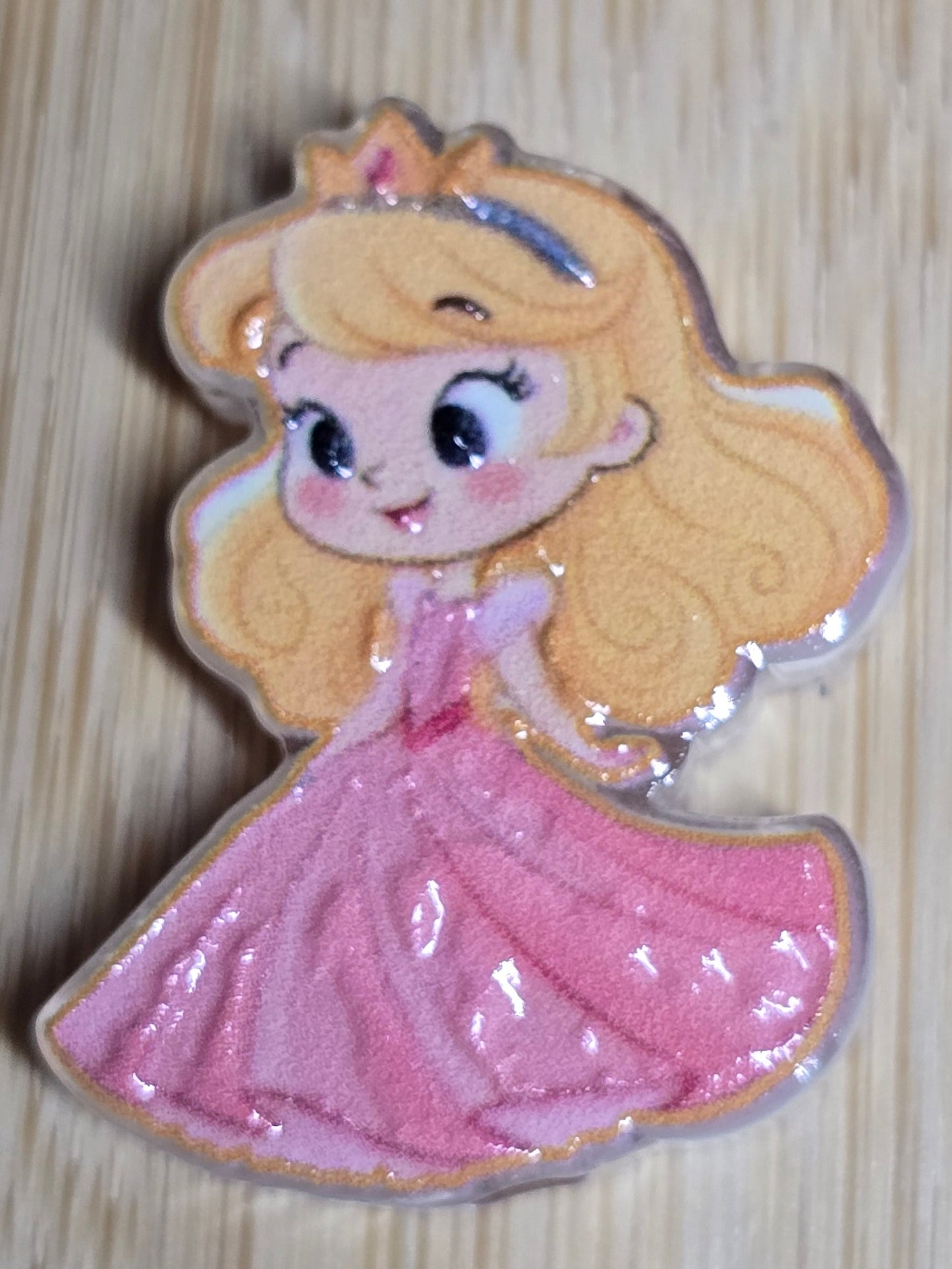Acrylic focal beads-DS princess sleeping beauty
