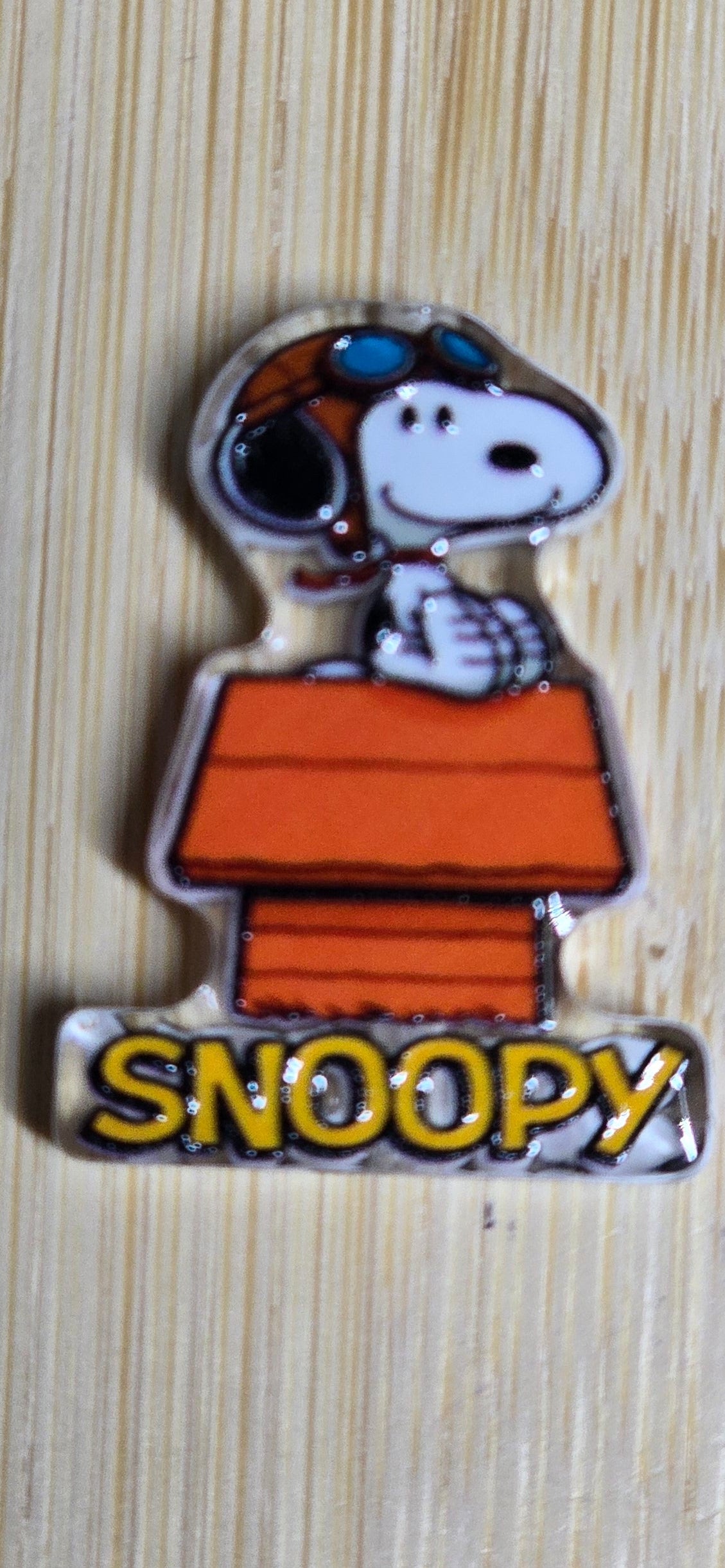 Acrylic focal beads- a boy and his dog