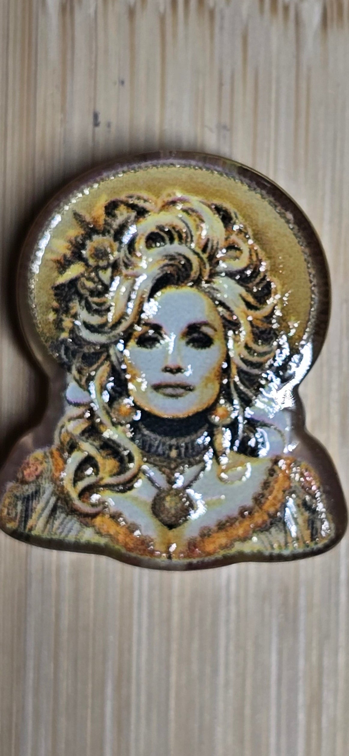 Acrylic focal beads- Queen of Country Music