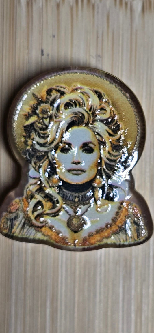 Acrylic focal beads- Queen of Country Music
