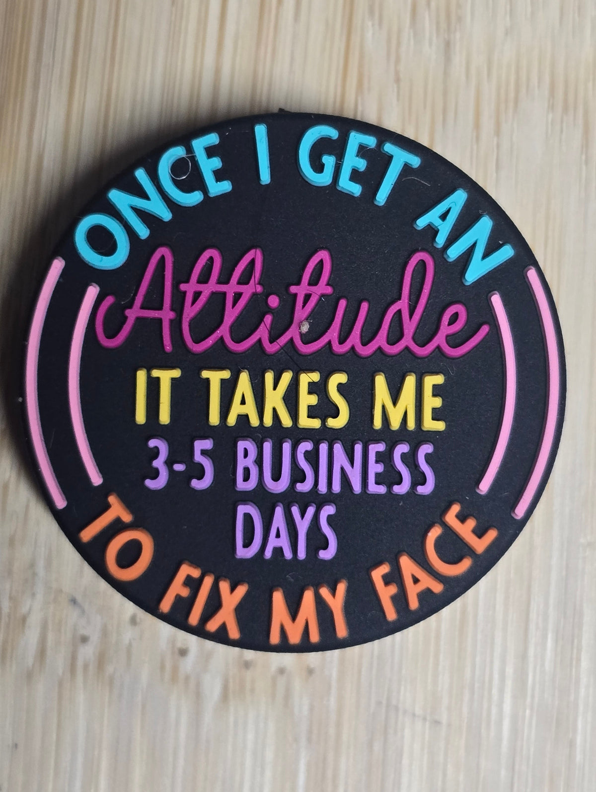 Focal silicone beads sarcastic humor