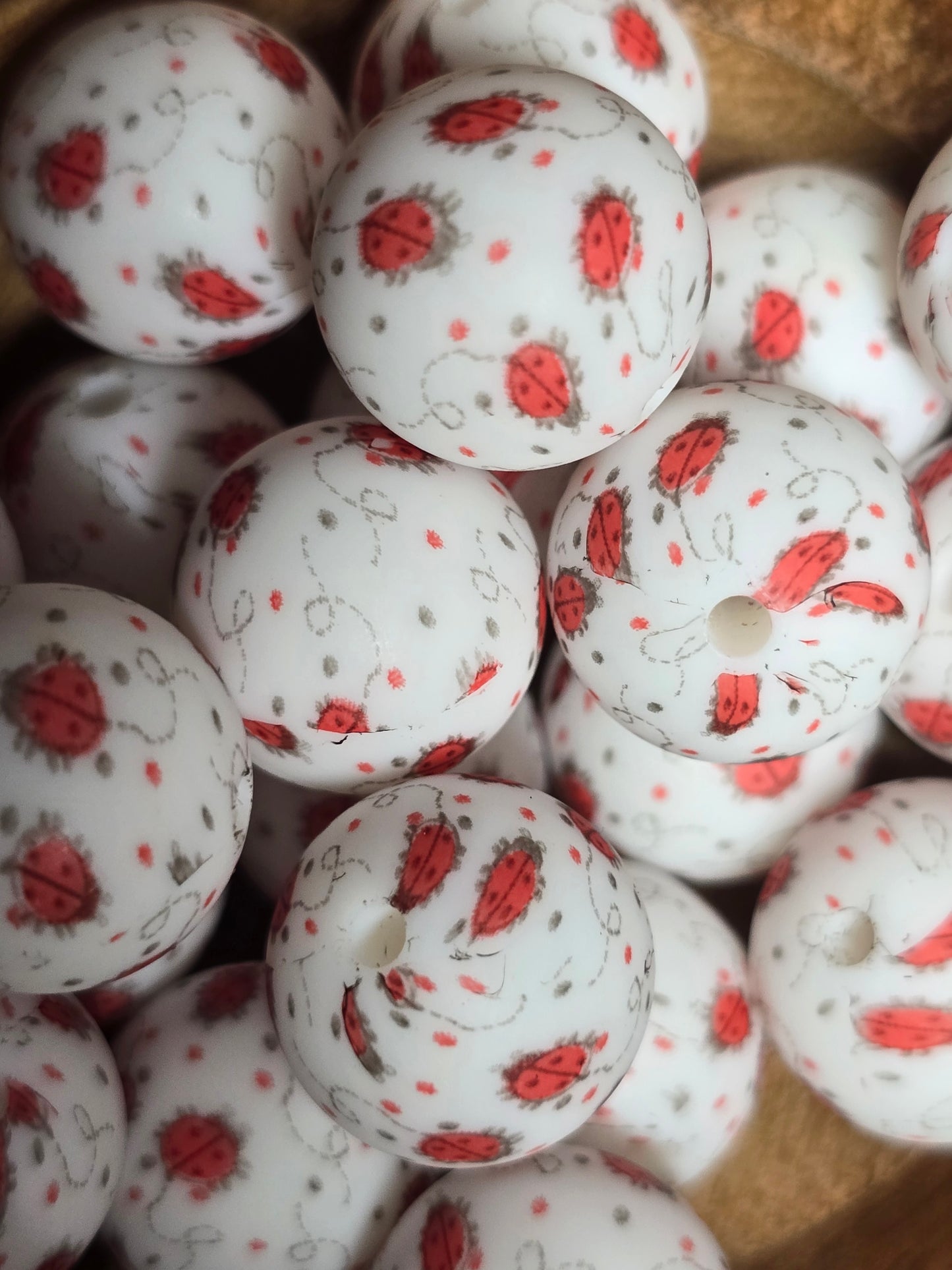 15mm silicone printed beads