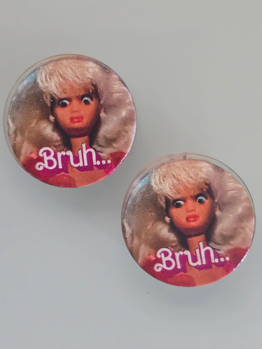 Acrylic focal beads bruh barbie
