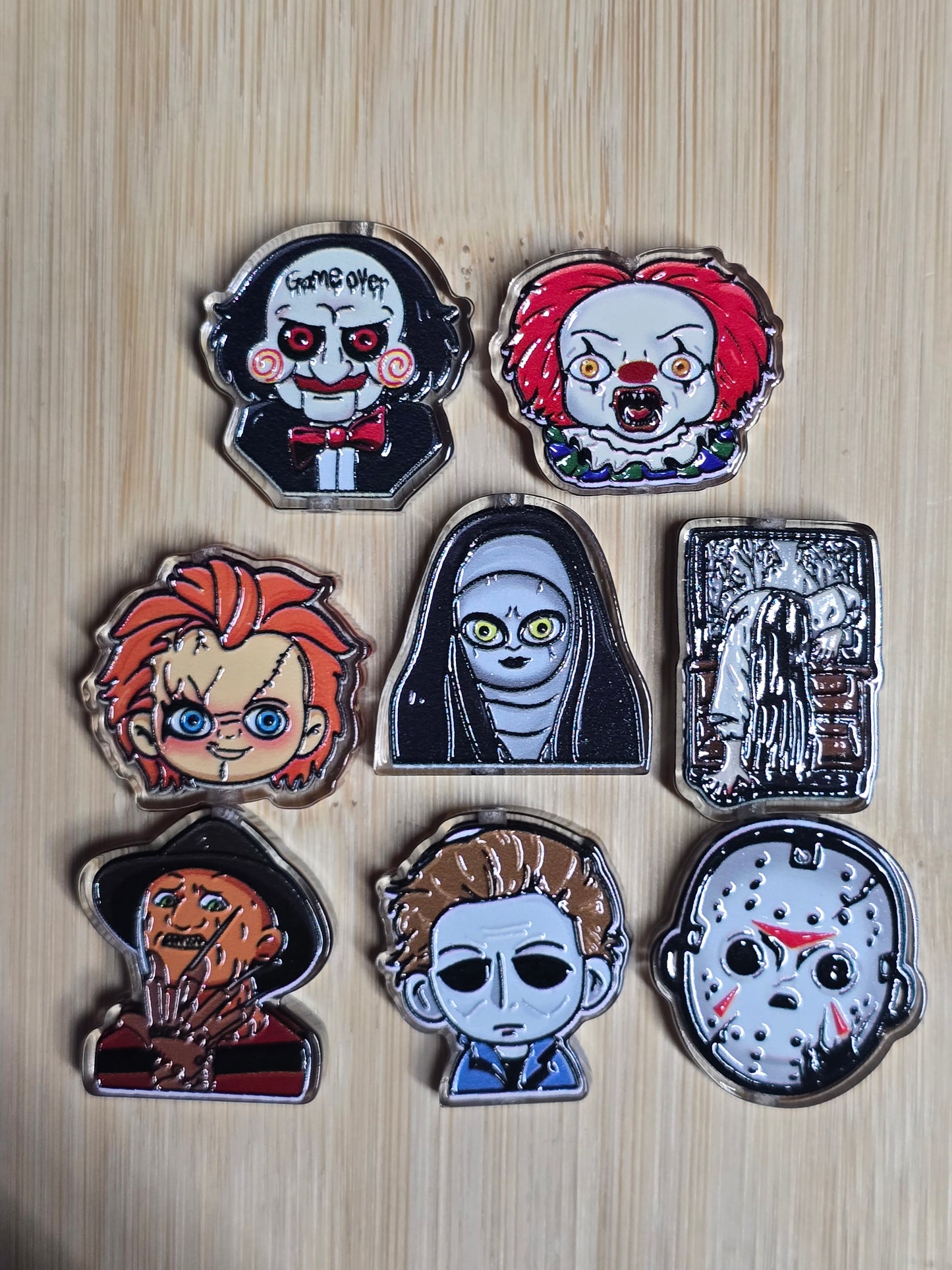 Acrylic focal beads- horror characters mix