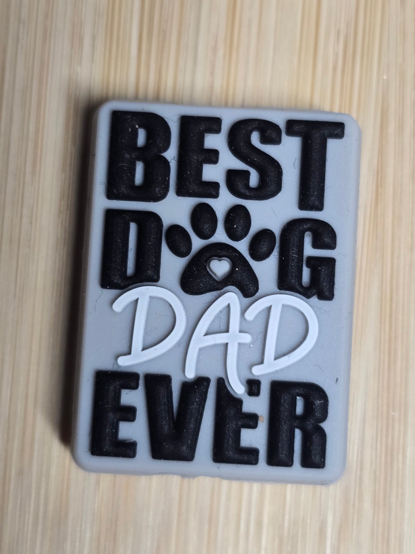 Focal silicone beads dog dad
