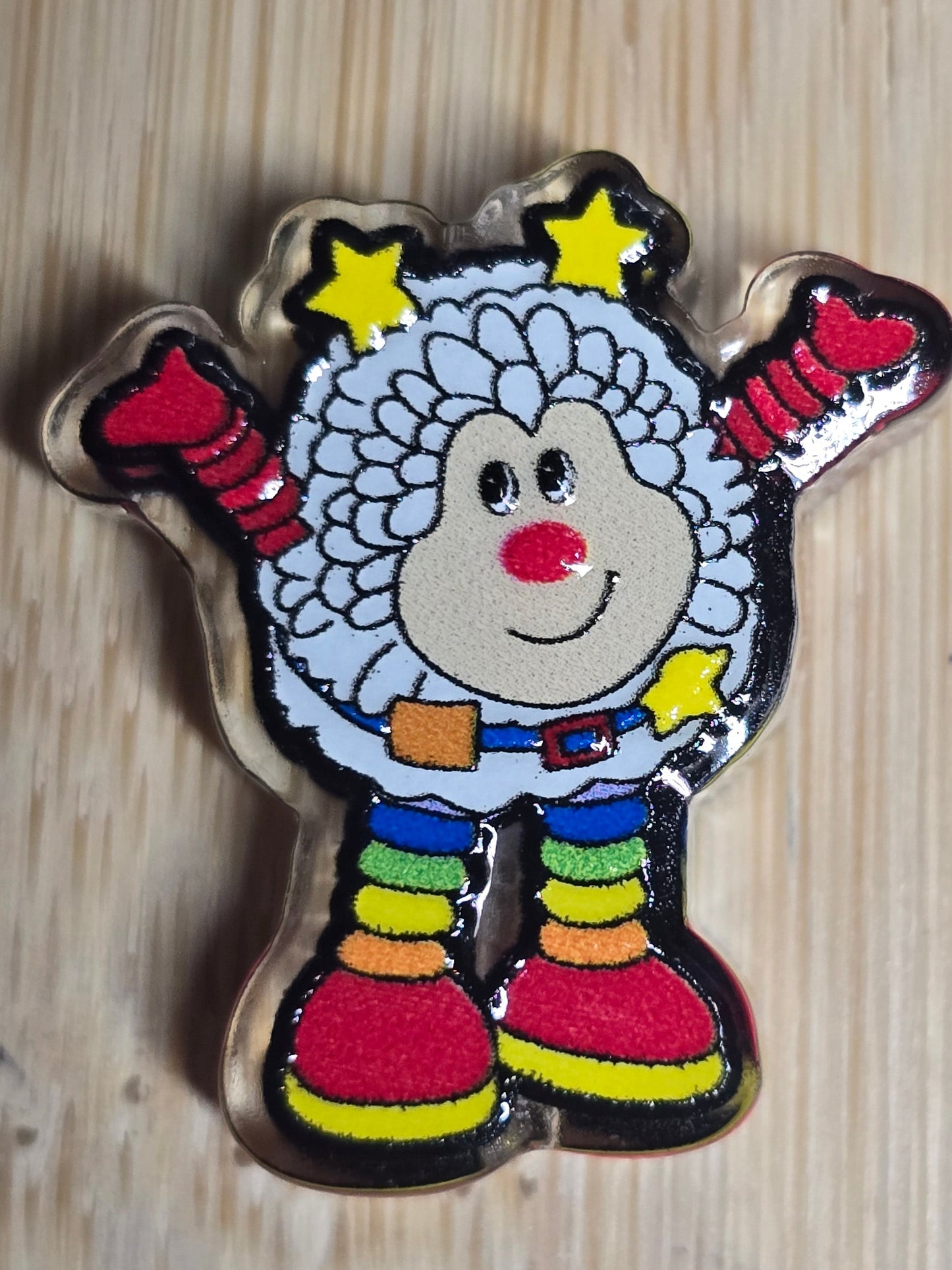 Acrylic focal beads rainbow friend