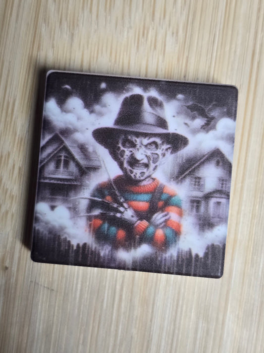 Focal silicone printed beads horror character