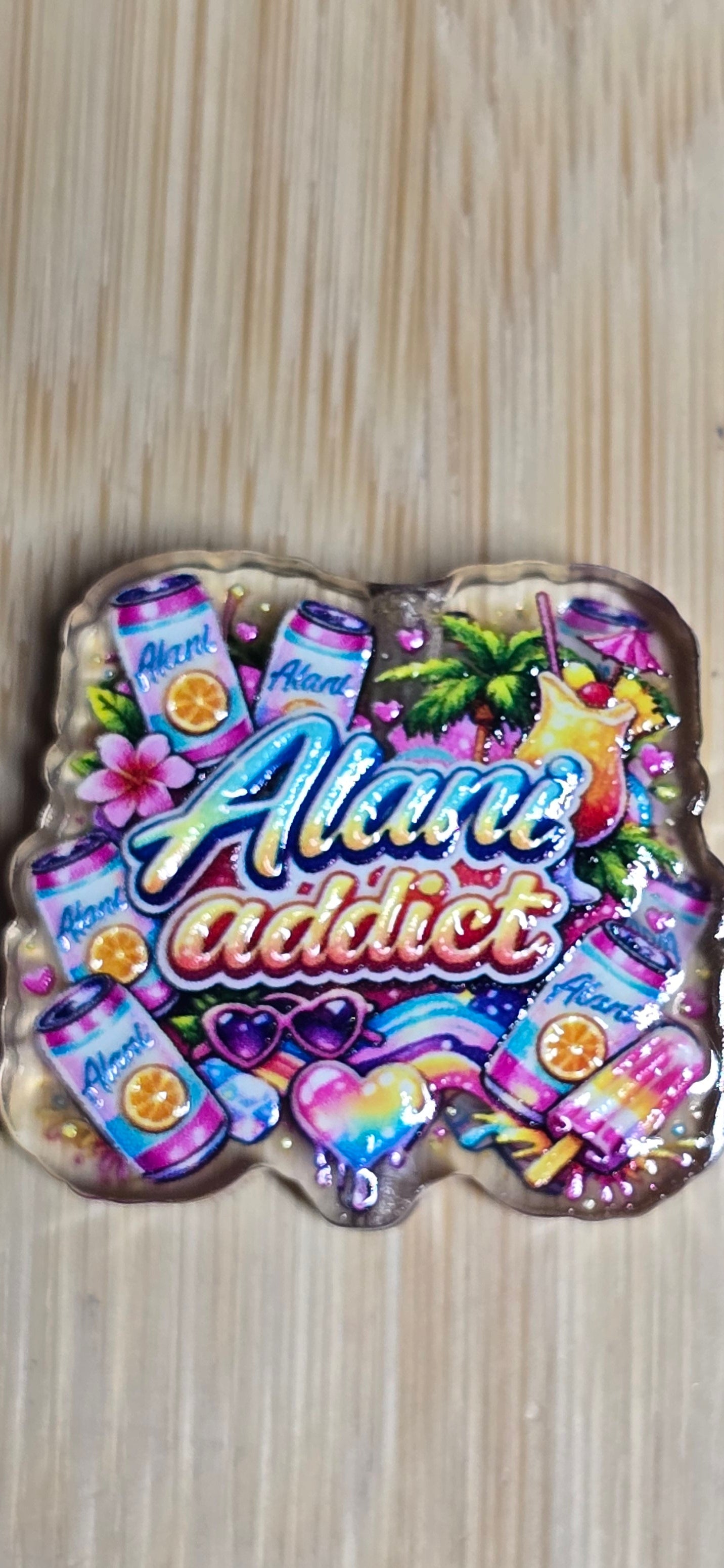 Acrylic focal beads energy drink