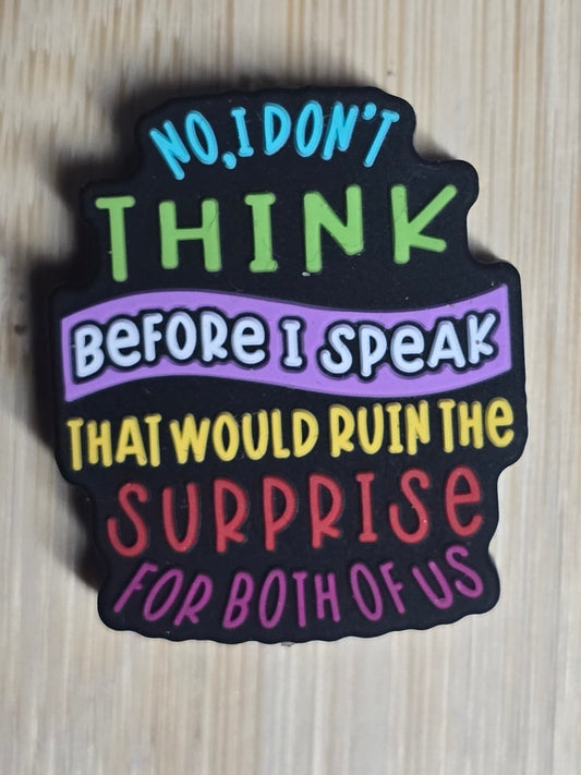 Focal silicone beads sarcastic humor