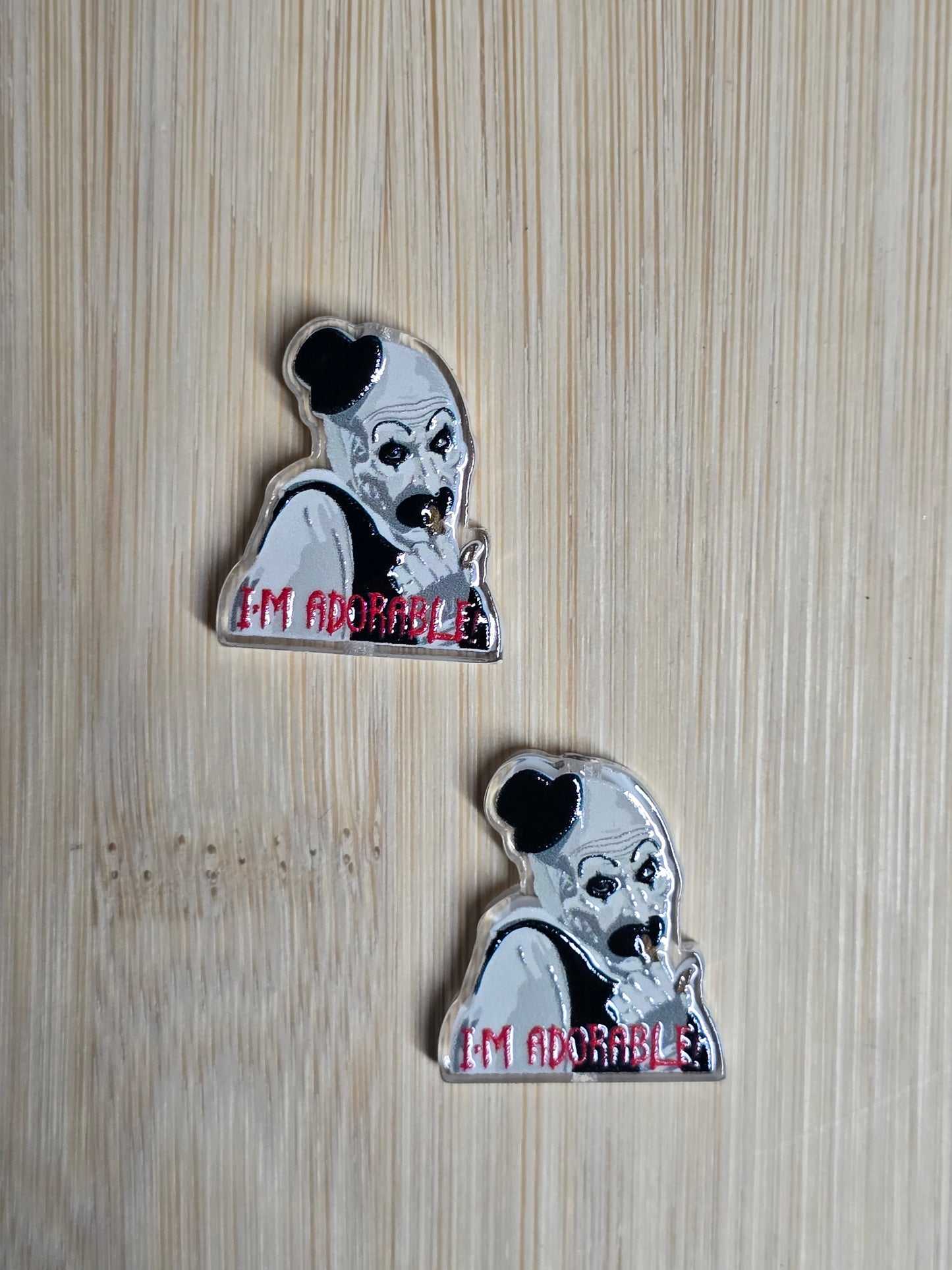 Focal- acrylic focal beads- horror character