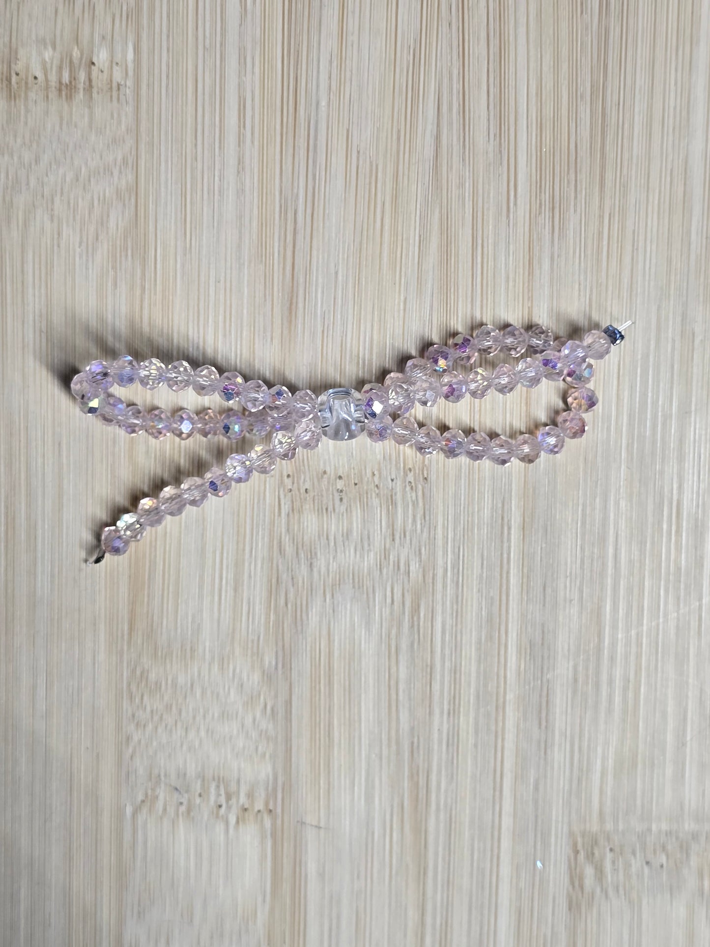 Acrylic bead bows 3pcs