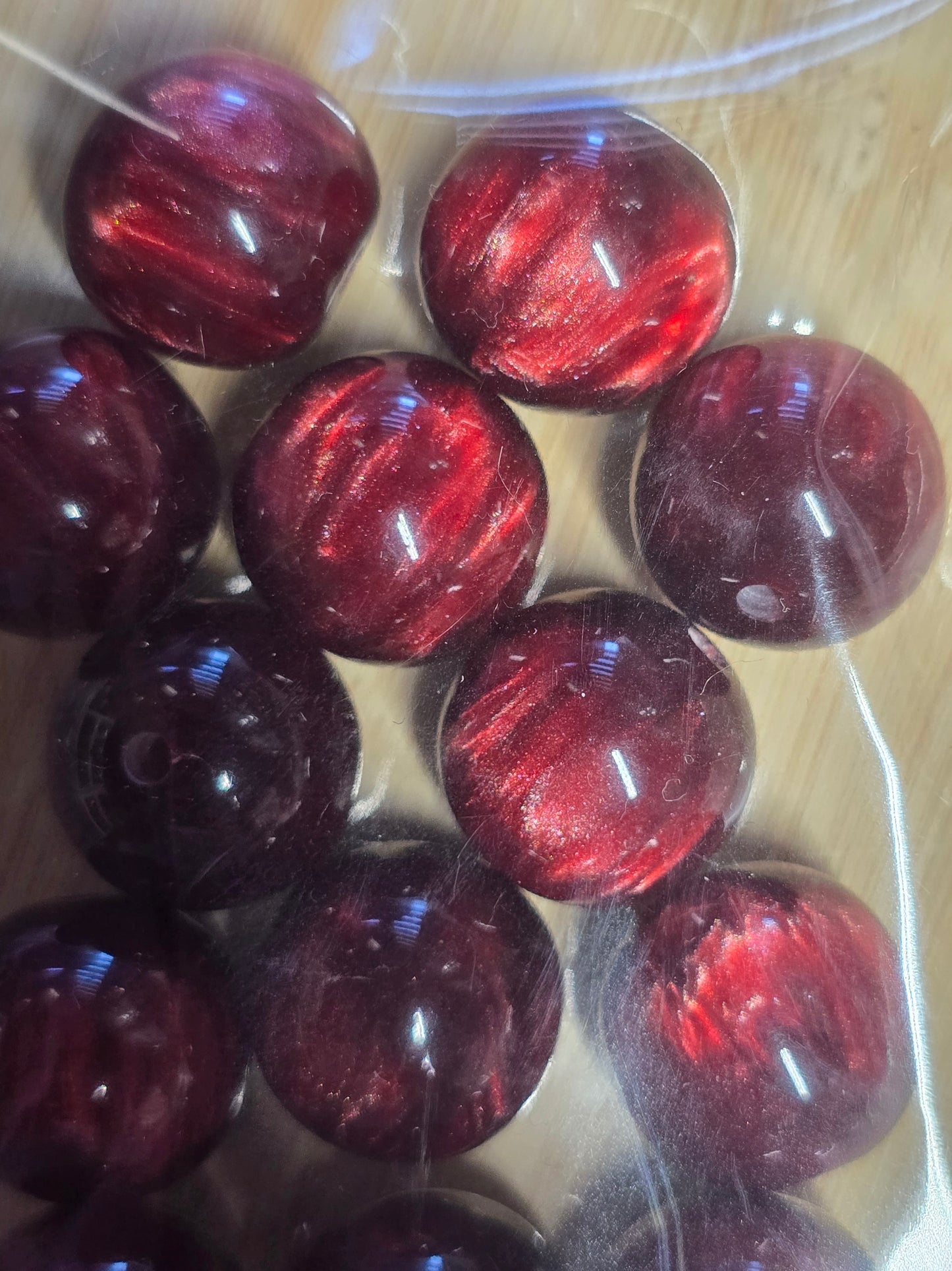 Large pack of acrylic beads- 15mm