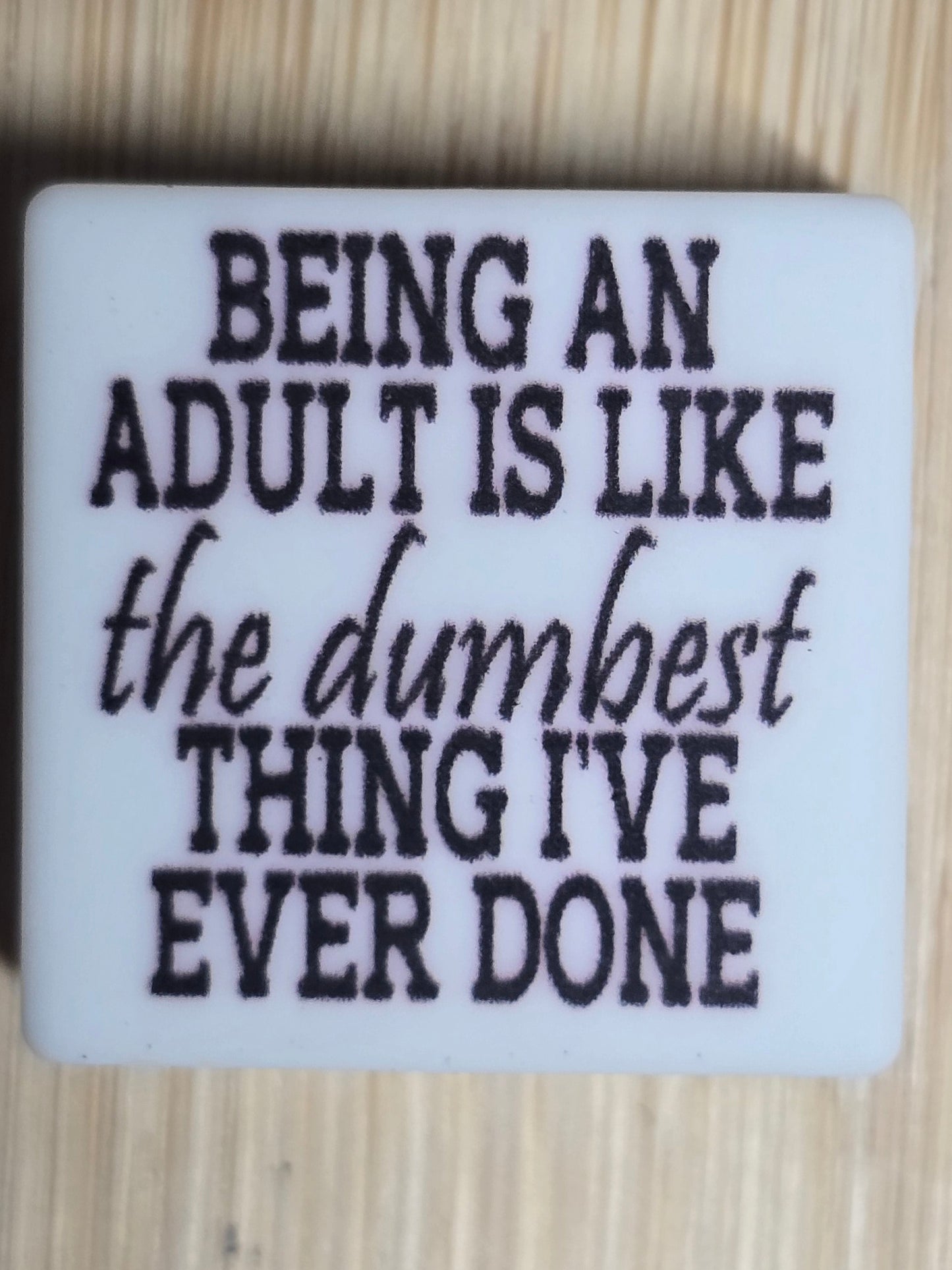 Focal silicone beads sarcastic humor