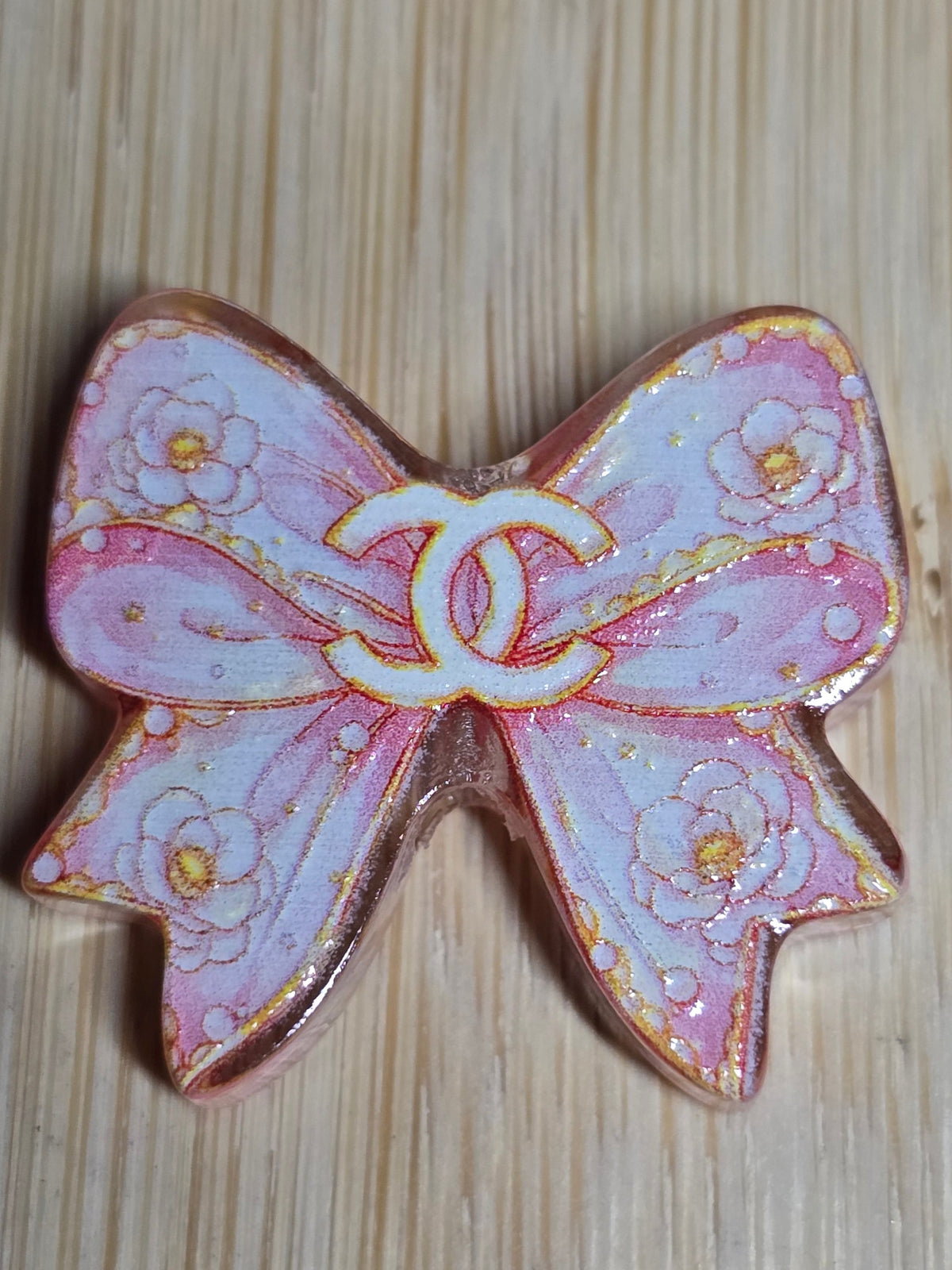 Acrylic focal beads designer inspired bows