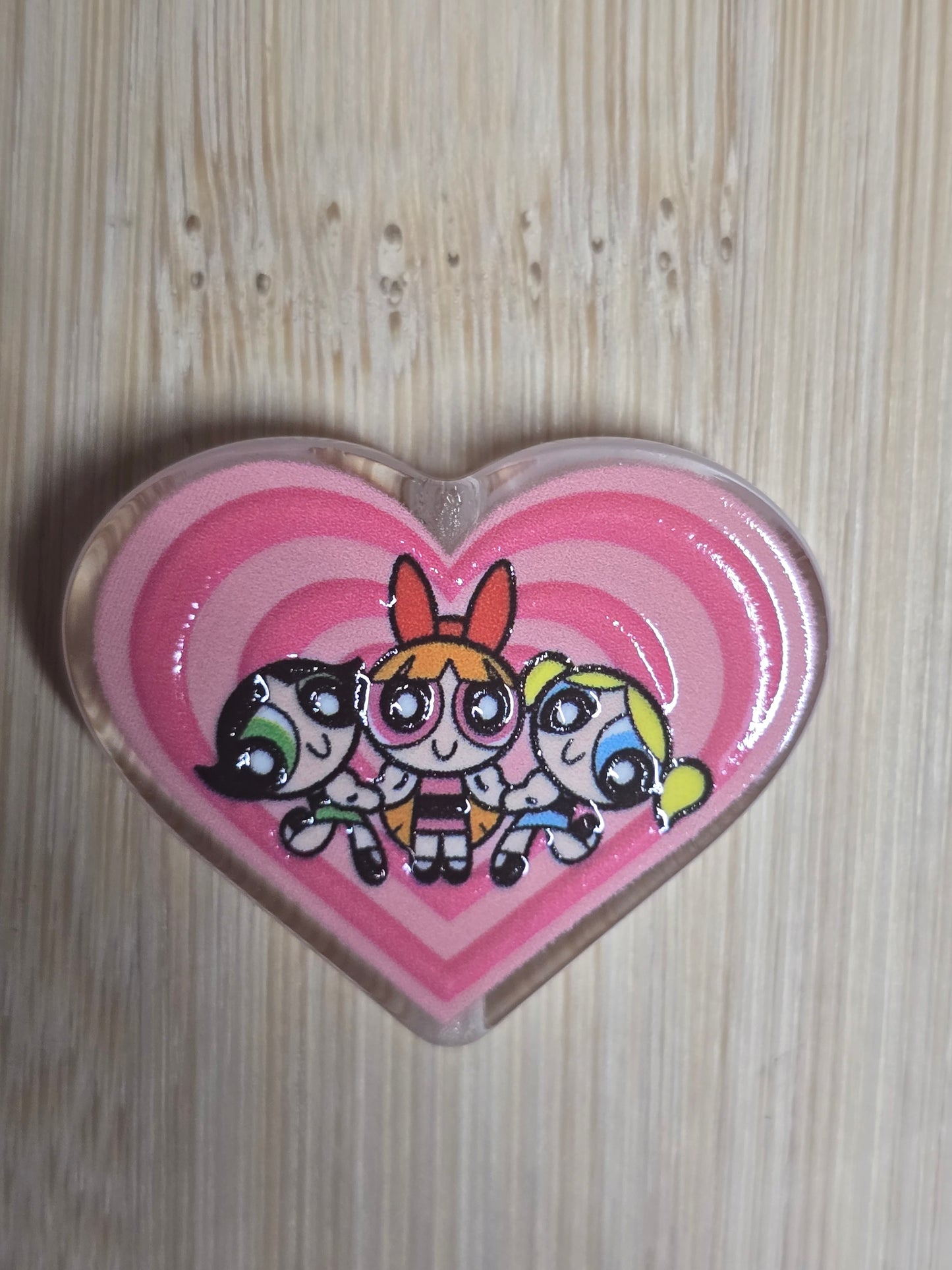 Acrylic focal beads ppg heart
