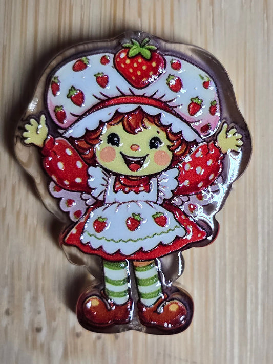 Acrylic focal beads 80's girl cartoon character