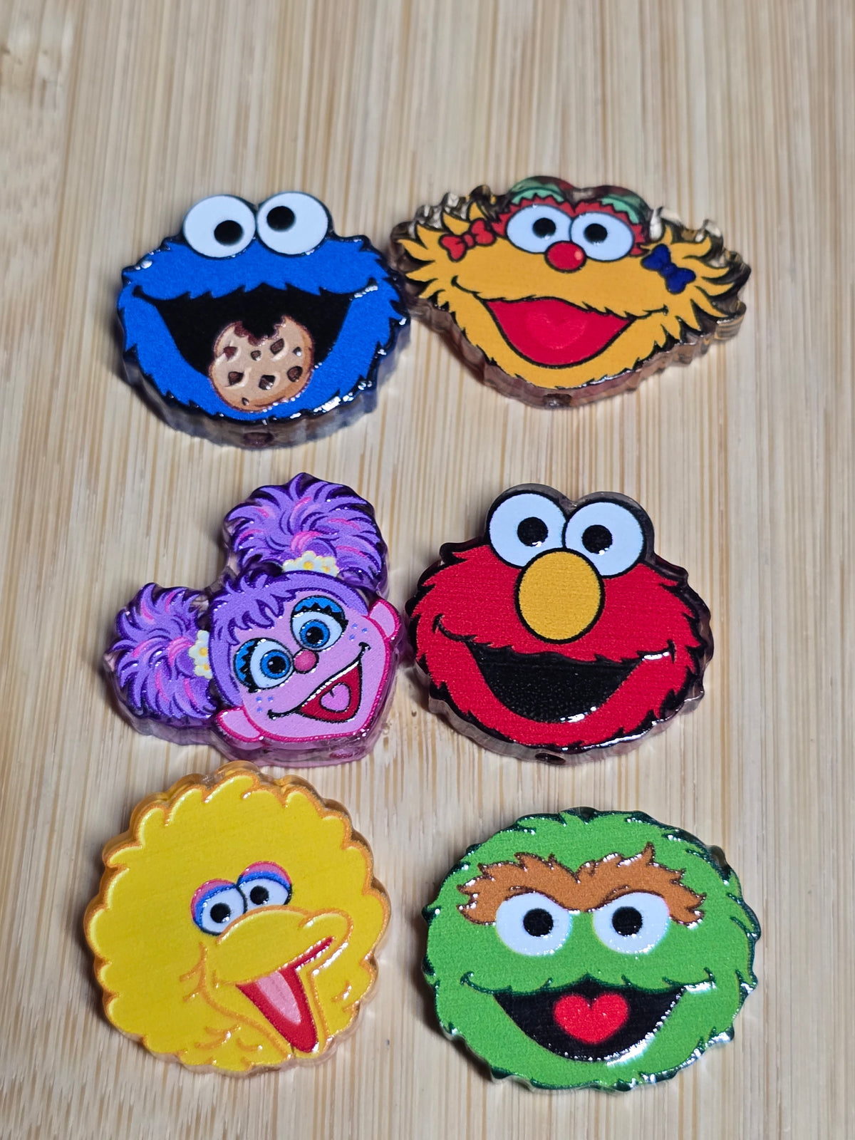 Acrylic focal beads popular children's show