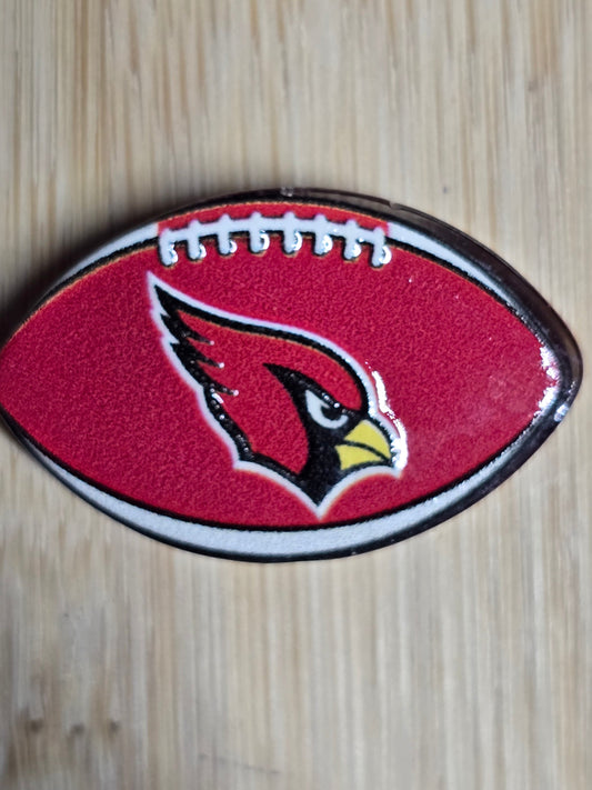 Acrylic focal beads football shaped logos