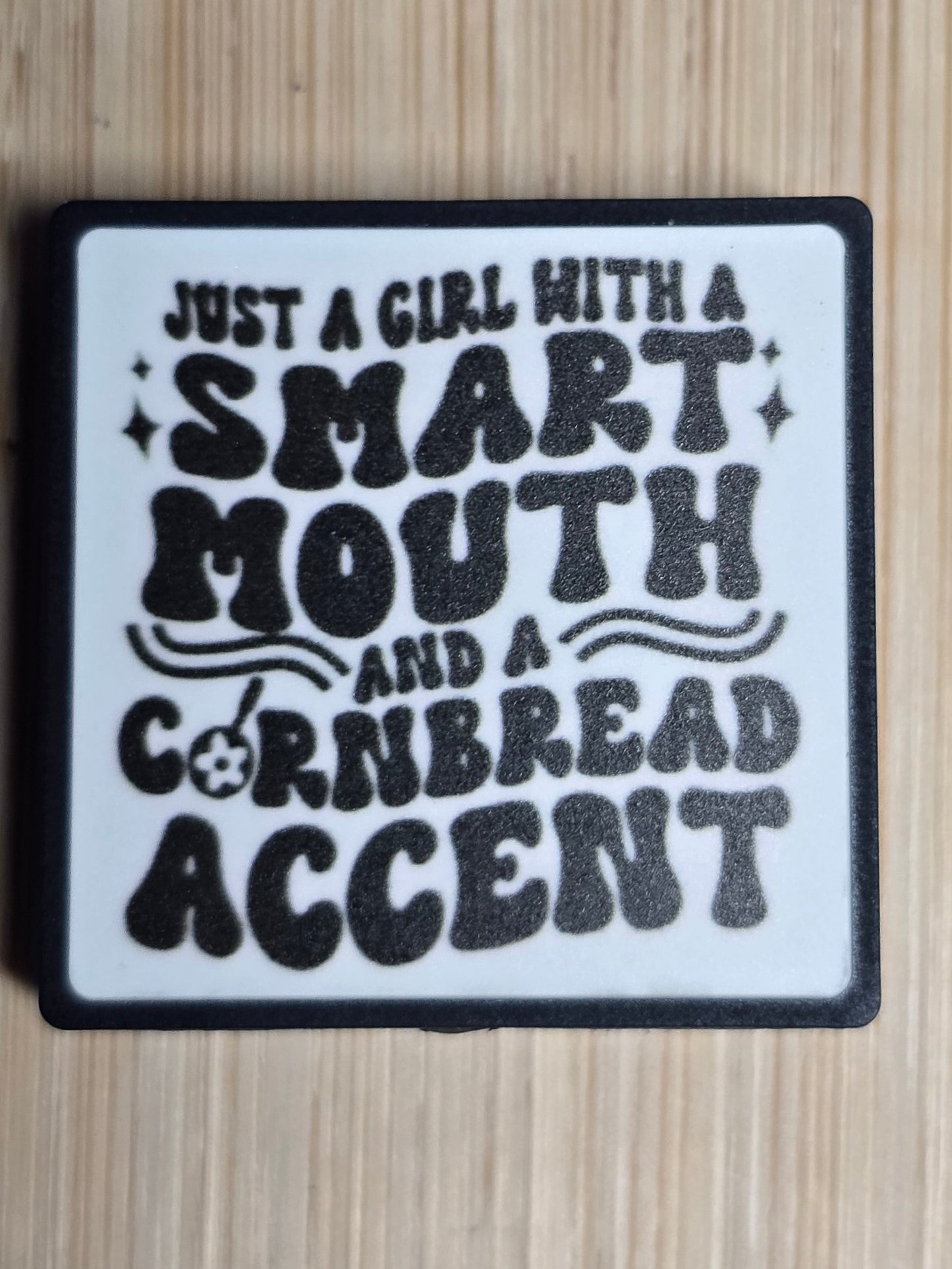 Focal silicone printed beads sarcastic humor