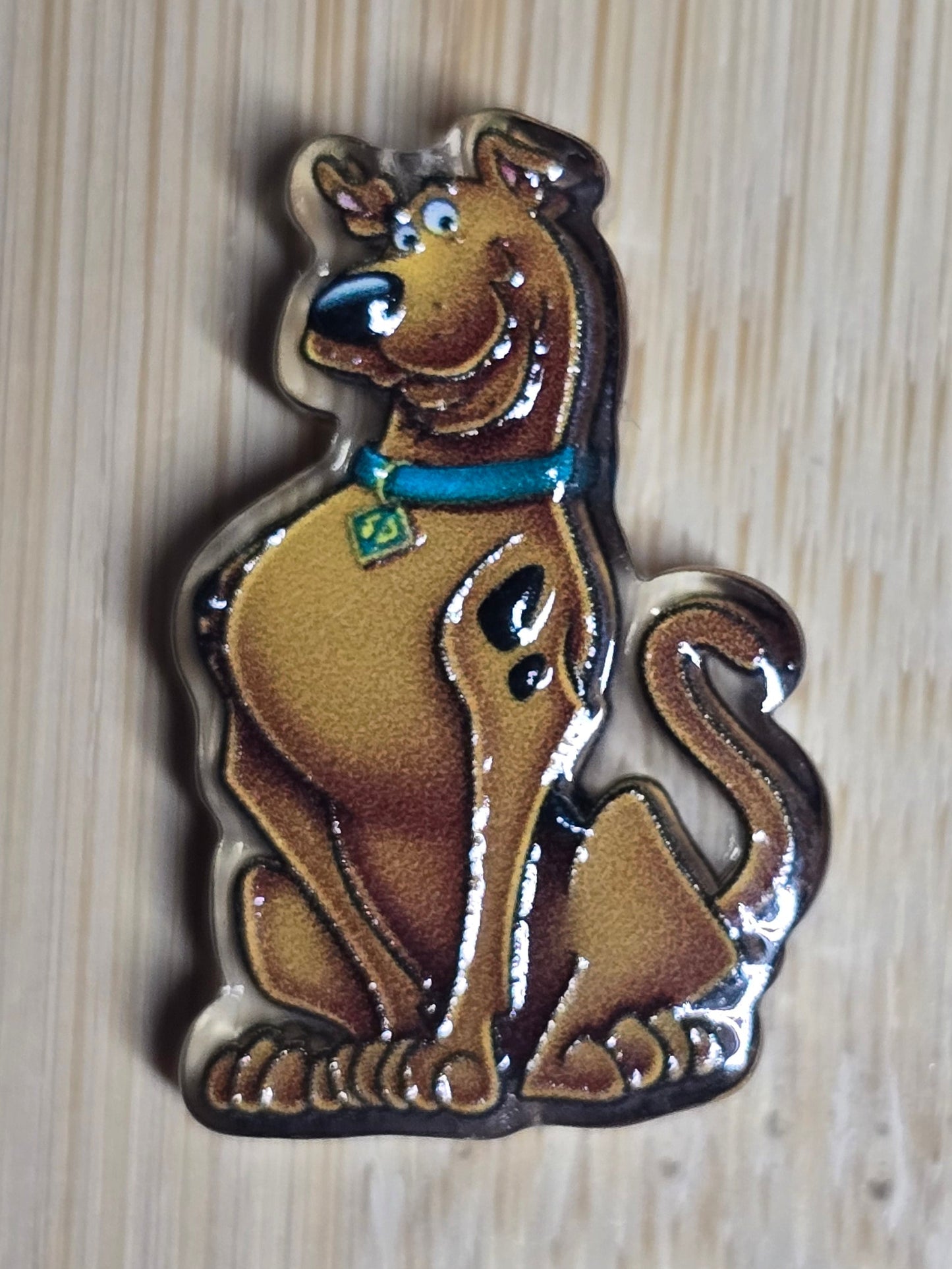 Acrylic focal beads 70's cartoon dog