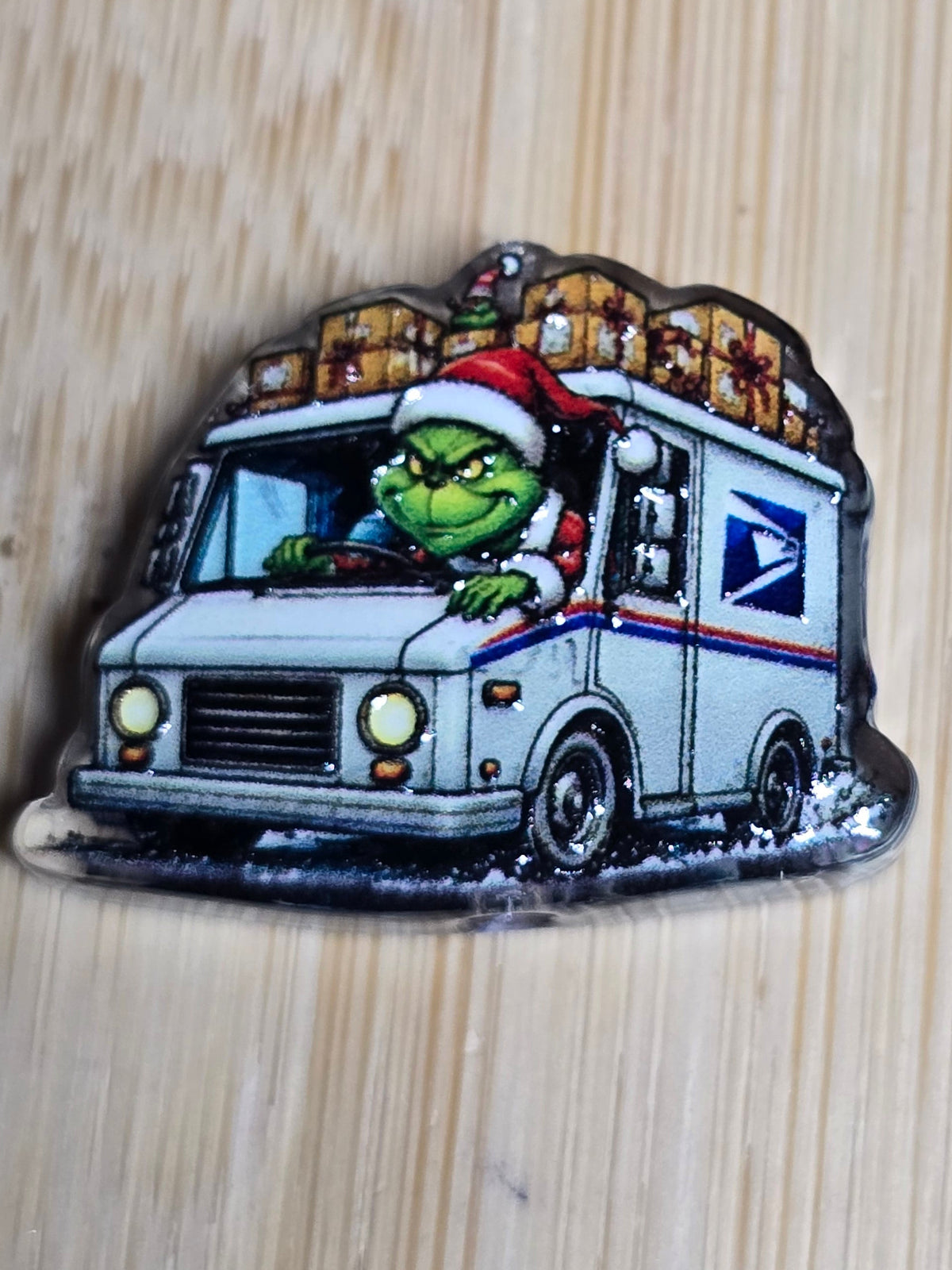Acrylic focal beads-christmas deliveries
