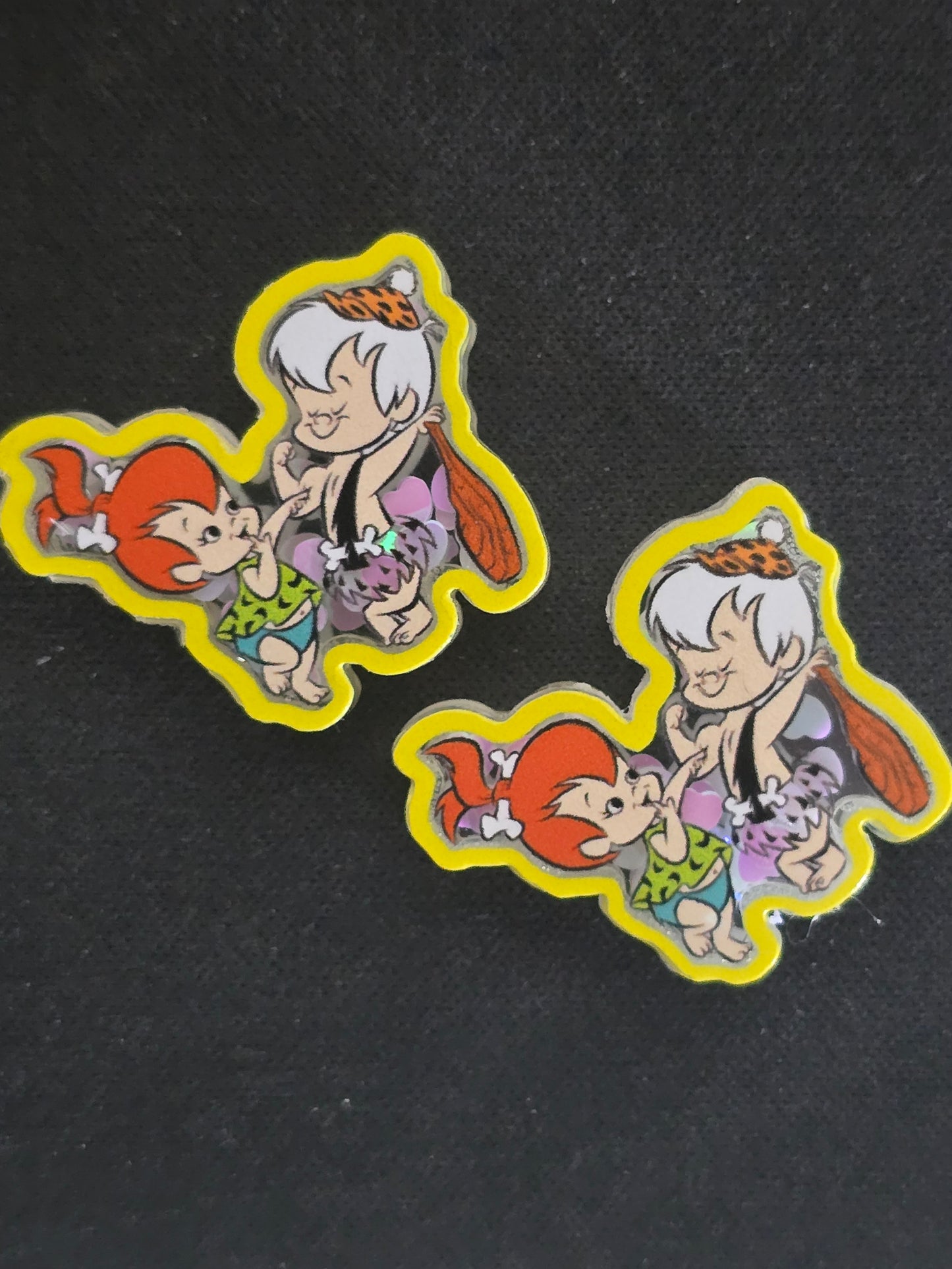 Acrylic focal beads- shaker style- stone age babies