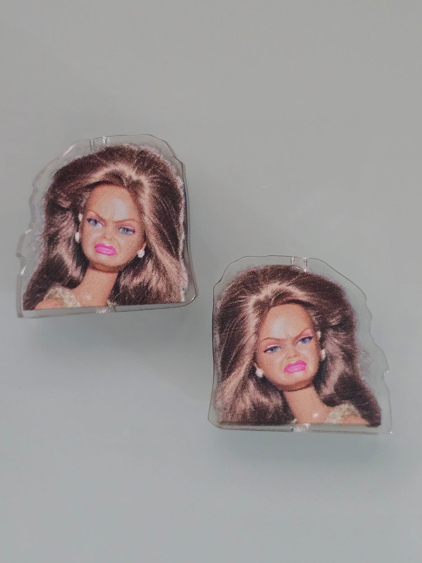 Acrylic focal beads adult humor wtf barbie