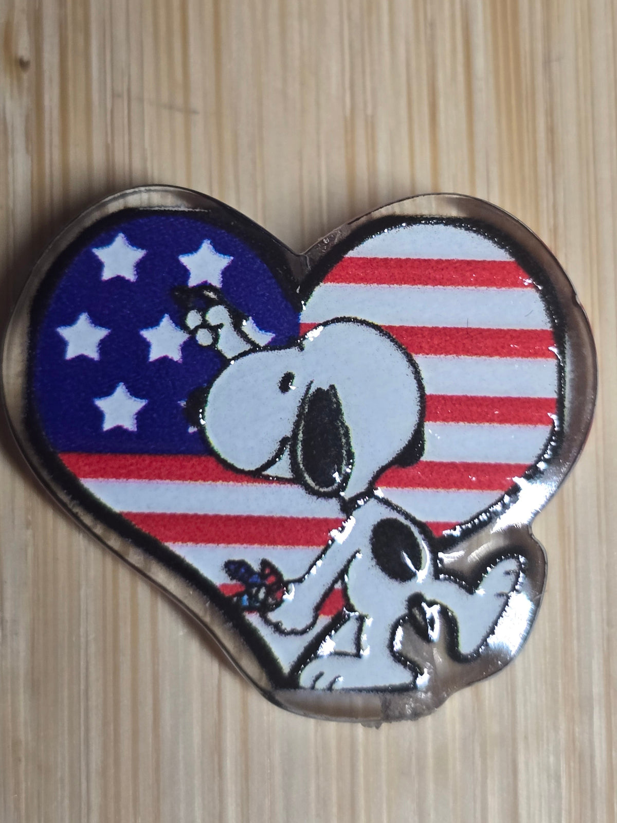 Acrylic focal beads-stars & stripes